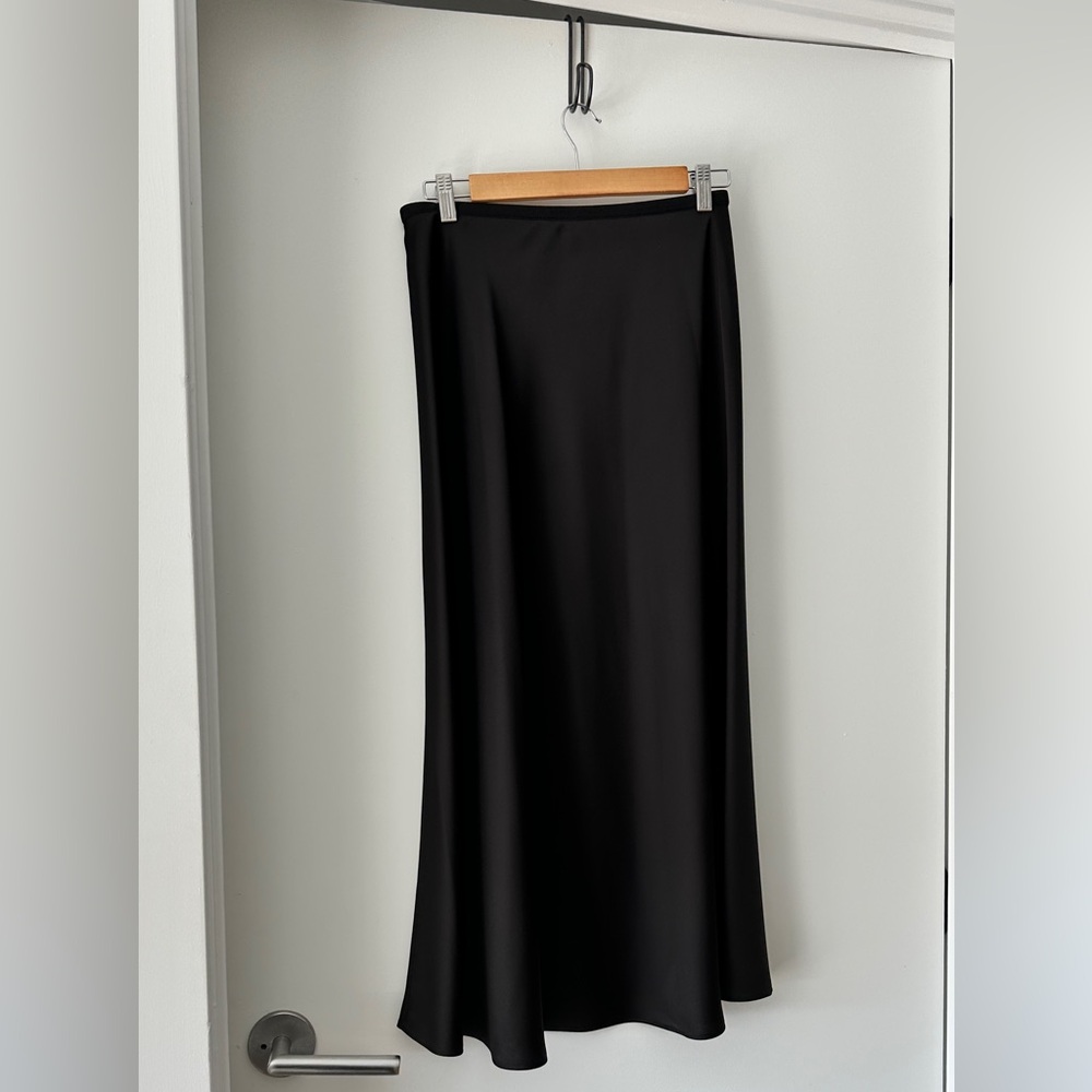 Black Satin Skirt